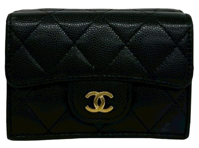 Cartera tríptico Matelassé Coco Mark de Chanel Negro