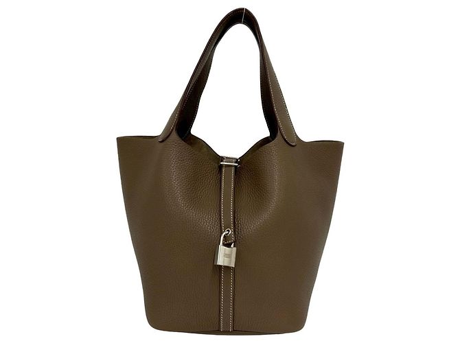 Hermès Sac à main cabas HERMES Picotin Lock MM Mini Beige