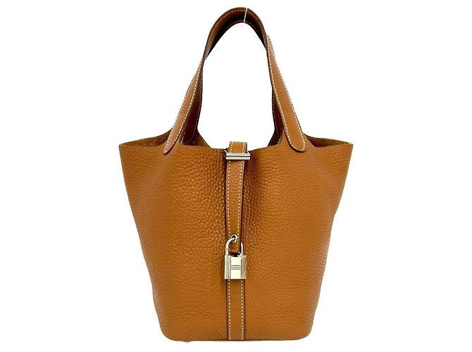 Hermès Bolsa Hermes Picotin Lock PM Marrom