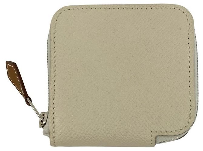 Hermès Monedero de seda Azap Compact Hermes Blanco