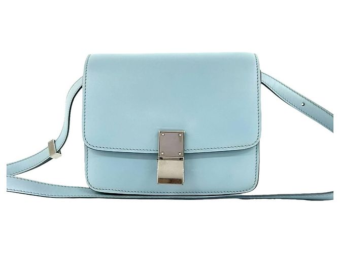 Céline Celine Classic Box Small Leather Mini Shoulder Bag Blue
