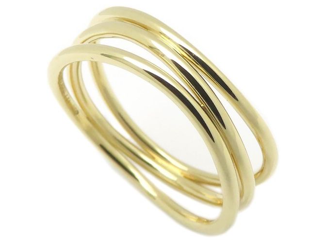 Tiffany & Co Anello Tiffany Wave a 3 file in oro giallo 18K D'oro
