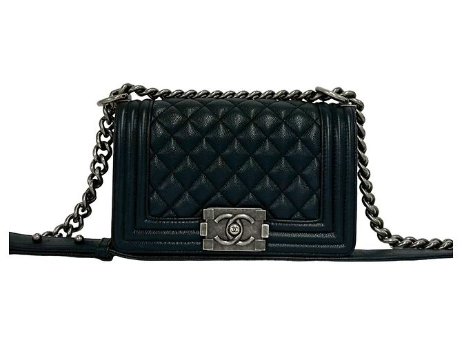 Borsa a tracolla Chanel Boy Chanel Coco Mark Nero