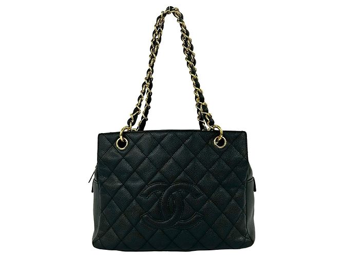 Chanel PTT Matelassé Coco Mark Semi Shoulder Bag Noir