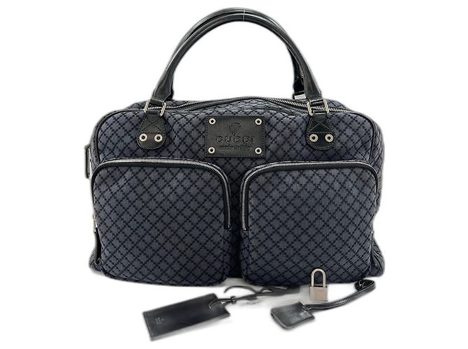 Borsa Gucci Canvas Crest blu navy