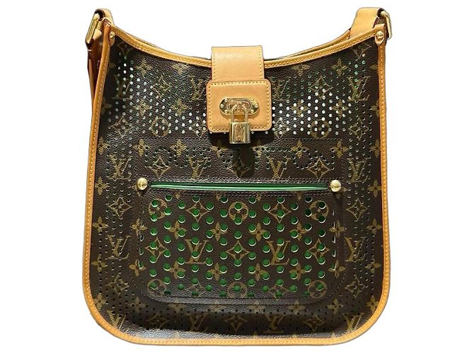Louis Vuitton Borsa a Tracolla Evelyn Marrone Verde