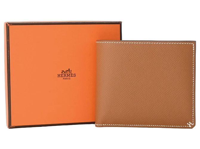 Hermès Carteira bi-fold compacta Sellier Hermes Marrom