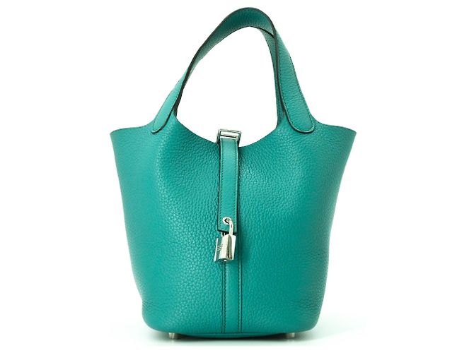 Hermès Hermes Picotin Lock PM Handtasche in Malachite Grün