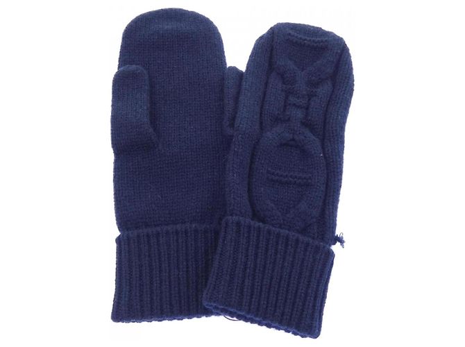 Hermès Hermes Navy Cashmere Gloves Navy blue