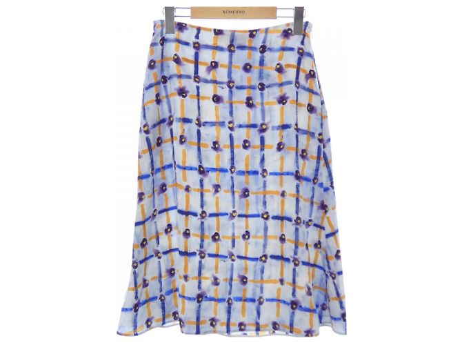 Falda de seda Marni Azul