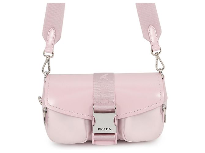 Borsa a tracolla in Re-Nylon Prada Rosa