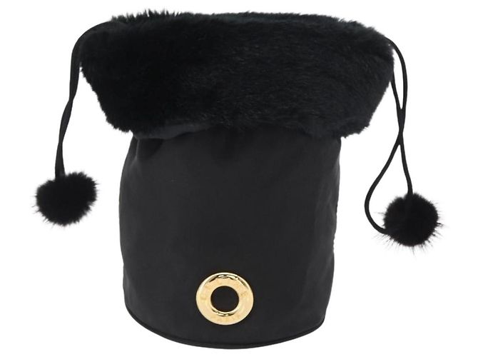 Céline Pochette Celine Vintage de nylon Negro