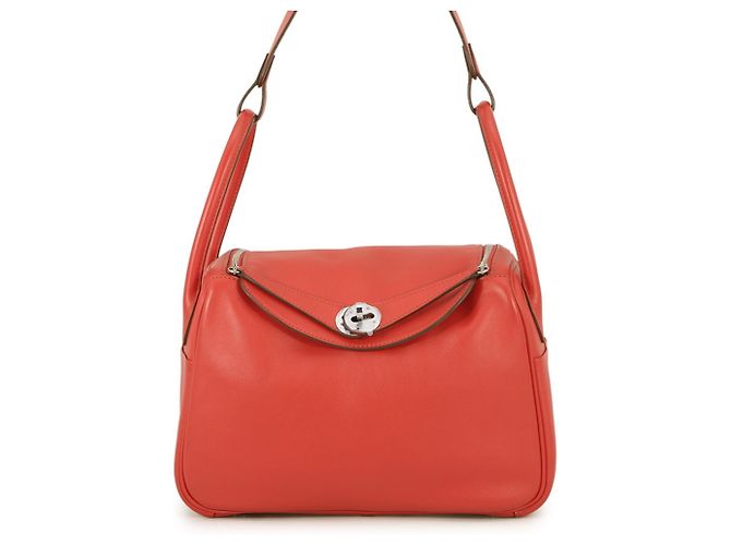 Hermès Bolso Hermes Lindy 26 Rouge Cou Swift Roja
