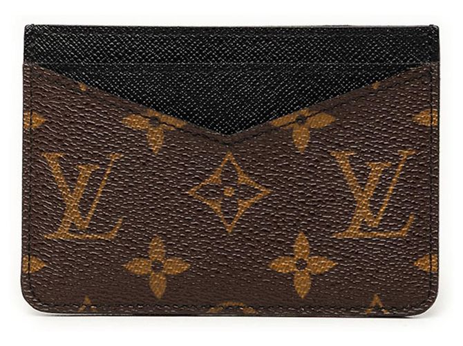 Tarjetero Monogram Macassar Louis Vuitton Castaño Negro Monograma