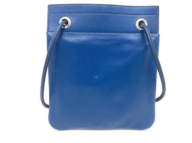 Hermès Bolsa de ombro pochette de couro Aline Hermes Azul