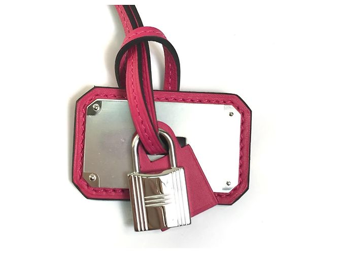 Hermès Colar com pingente Hermes O'Kelly GM Prata Rosa