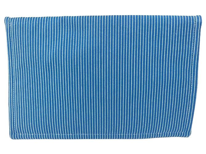 Hermès Pouch de algodão azul Hermes