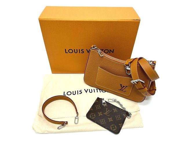 Bolsa de Ombro Louis Vuitton Epi Monogram Marel Marrom