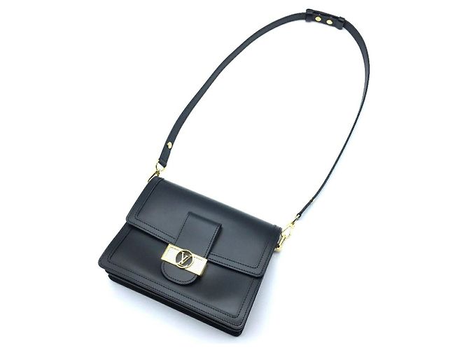 Louis Vuitton Schultertasche aus Kalbsleder Schwarz