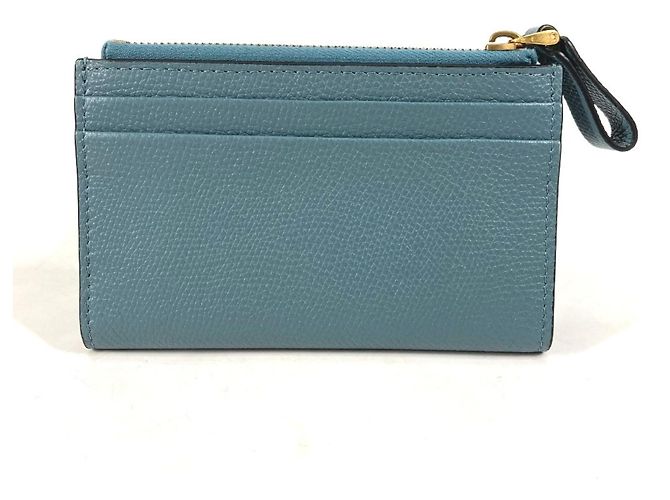 Cartera de cuero con doble pliegue Valentino Azul
