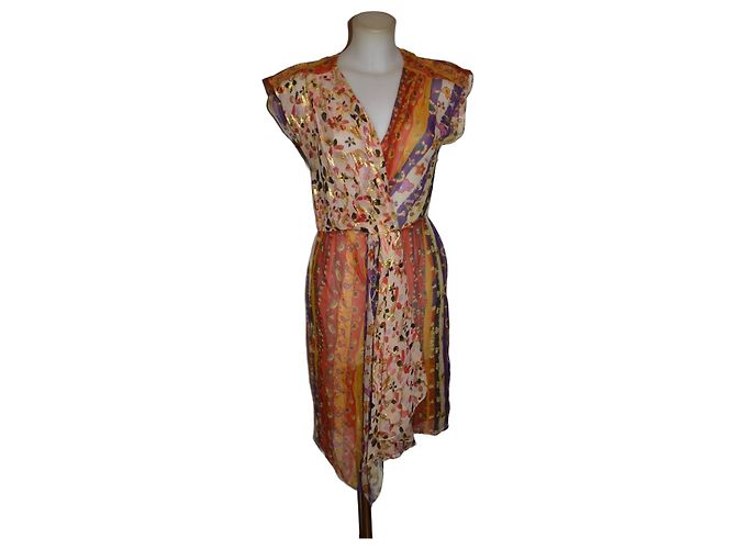 Vestido corto Diane von Furstenberg Multicolor Dorado