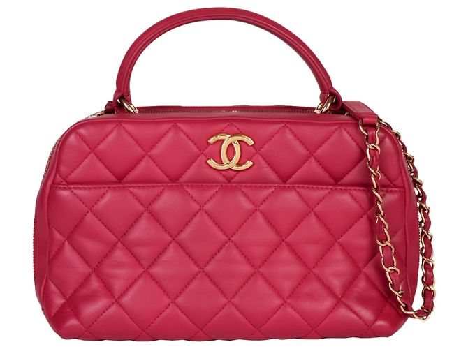 CHANEL Matelasse Coco Mark 2way Bowling Bag No. 23 Rose
