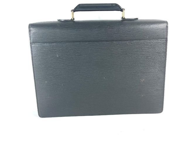 Sac à main Louis Vuitton Epi Serviette Ambassador Noir