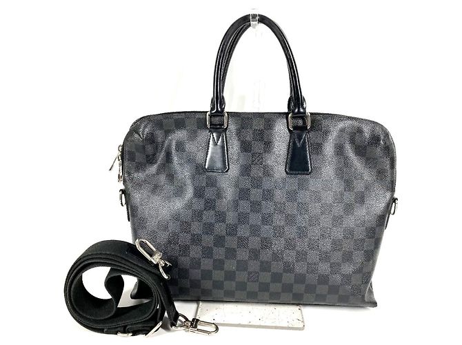 Borsa Port Document Jour Louis Vuitton Damier Graphite Nero