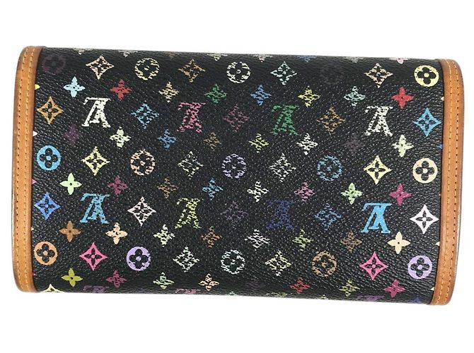 Louis Vuitton Monogram Multicolore Tri-fold Wallet Black