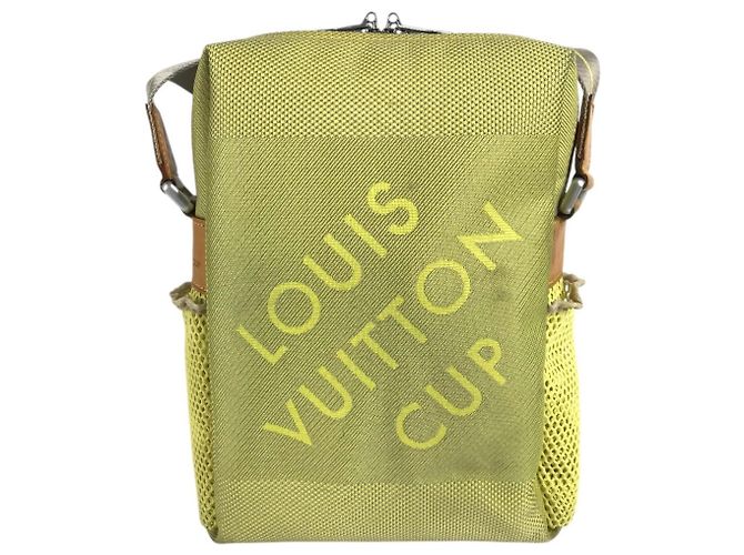 Borsa a tracolla Louis Vuitton Damier Geant Weatherly Giallo