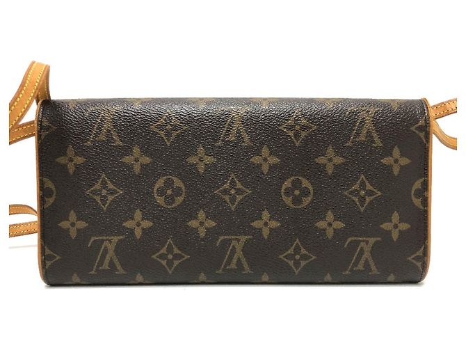 Bolsa Pochette Twin GM Monograma Louis Vuitton Marrom