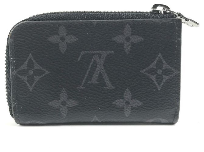 Louis Vuitton Monogram Eclipse Coin Purse Black