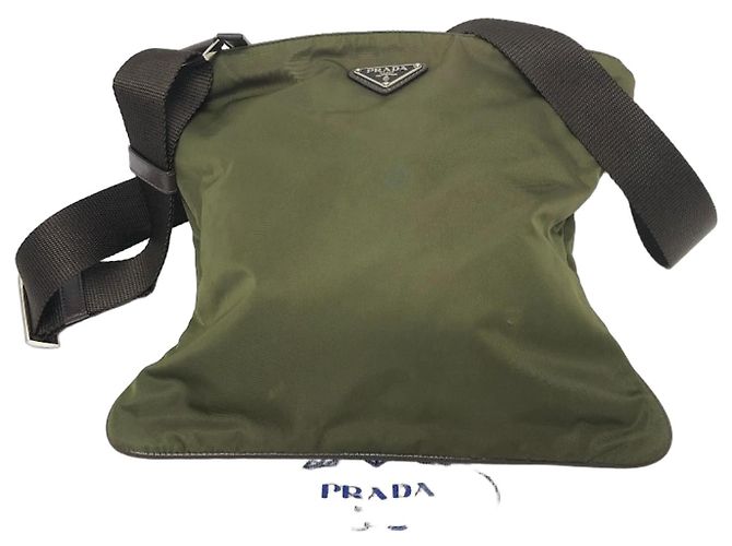Borsa a tracolla con logo Triangle Prada Cachi 