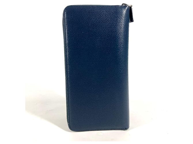 Prada 2ML220 Saffiano Leather Long Wallet Navy blue