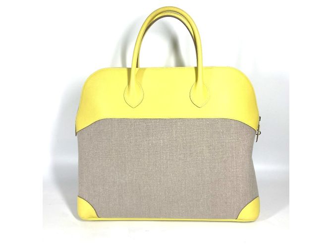 Hermès Sac cabas HERMES Boston Bolide 45 Beige Jaune