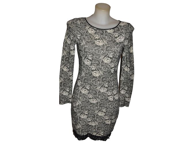 Vestido Patrizia Pepe con estampado floral Blanco Gris