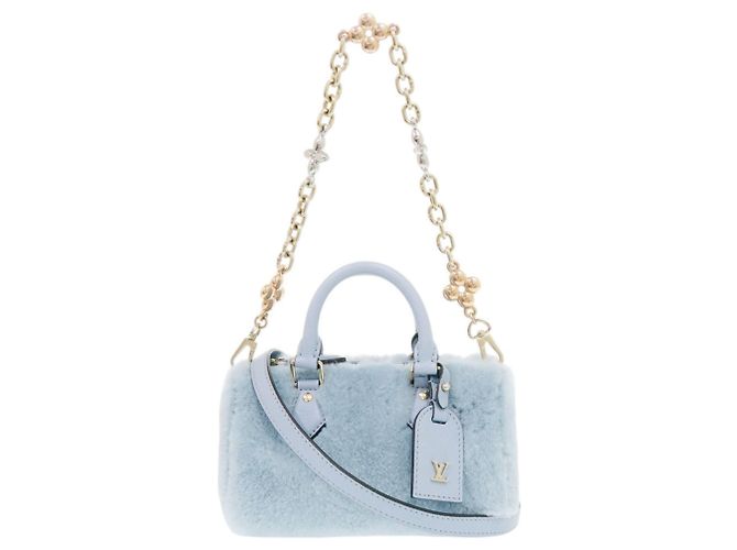 Louis Vuitton Nano Speedy Handtasche Hellblau