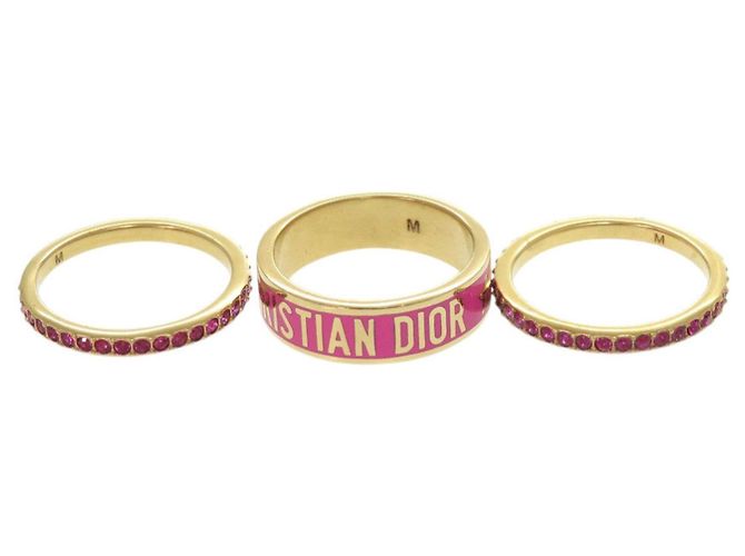 Anillo Christian Dior Code Triple Band Rosa Dorado