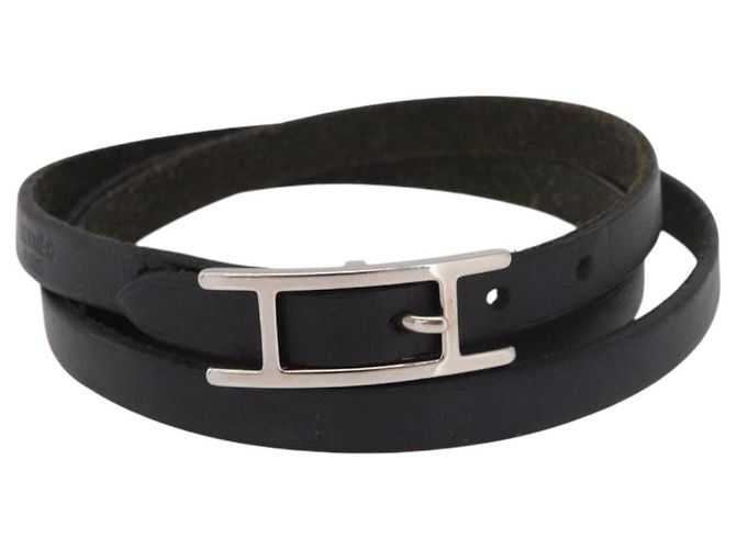 Hermès Hermes Hapi 3 Leder mit Metall Schwarz