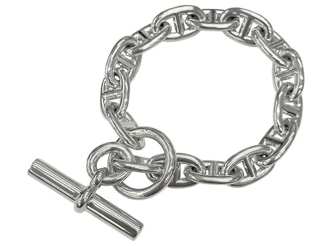 Hermès Bracciale Charm Hermes Chaine d'Ancre MM Argento