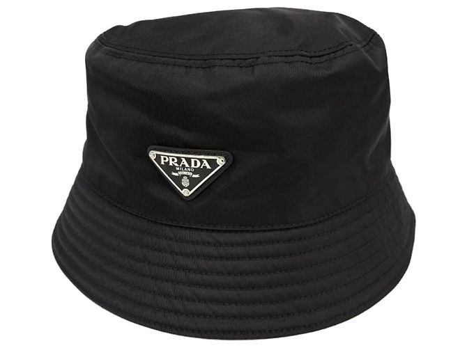 Gorra bucket de Re-Nylon Prada Negro 
