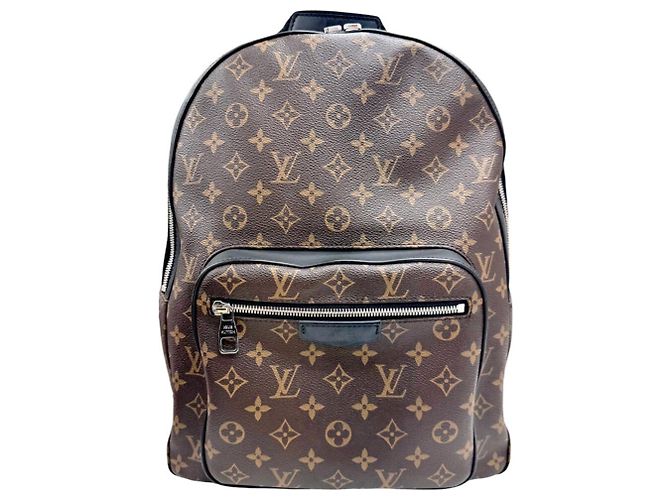 Sac à dos Louis Vuitton Josh M41530 Monogram Macassar Marron Noir