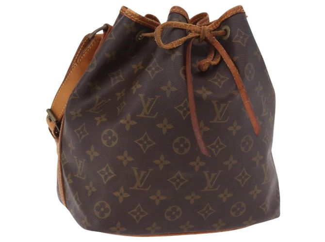 LOUIS VUITTON Bolsa de Ombro Monogram Petit Noe M42226 LV Auth BA13980 Monograma
