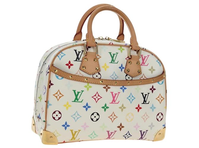LOUIS VUITTON Monogram Multicolor Trouville Handtasche Weiß M92663 Auth BA13774V