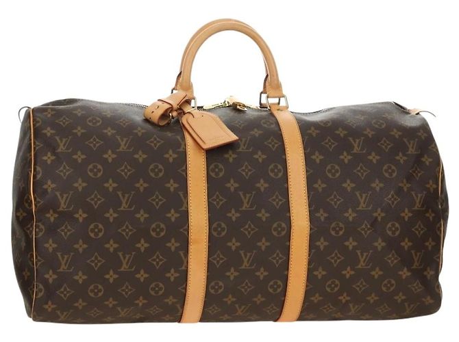 LOUIS VUITTON Bolso Boston Monogram Keepall 55 M41424 LV Auth 190169SAV Monograma