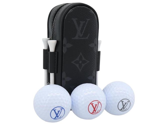 LOUIS VUITTON Monogram Eclipse Set golf Andrews Golf Ball GI0344 LV Auth 191545M Monogramma