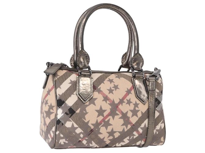 Borsa a mano BURBERRY Nova Check PVC 2way Beige Auth gh2159A