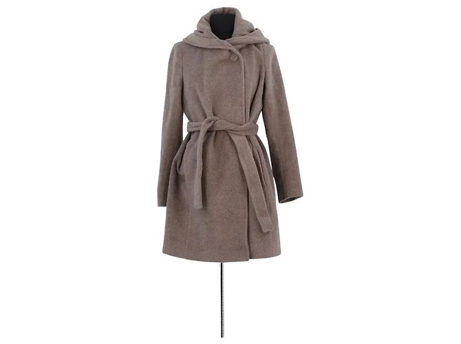 Abrigo de lana taupe Gerard Darel Gris pardo