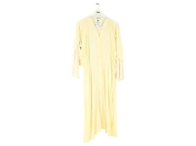 Vestido de viscosa amarillo Acne Studios
