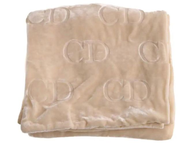 Sciarpa Dior in velluto giallo 